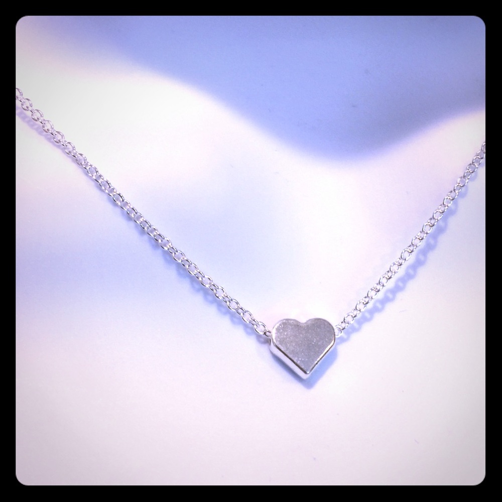 New adjustable silver tiny heart necklace choker